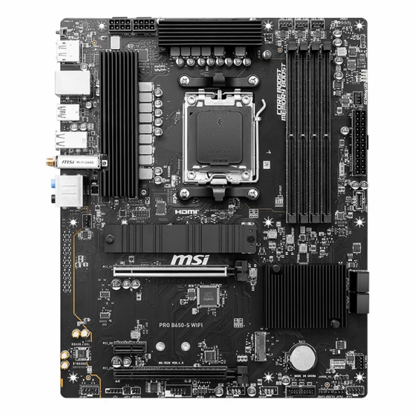 MSI Pro B650-S WiFi DDR5 (7200MHz)OC M.2 HDMI/DP/USB-C PCIe 4.0 AM5 ATX Anakart - Resim 2