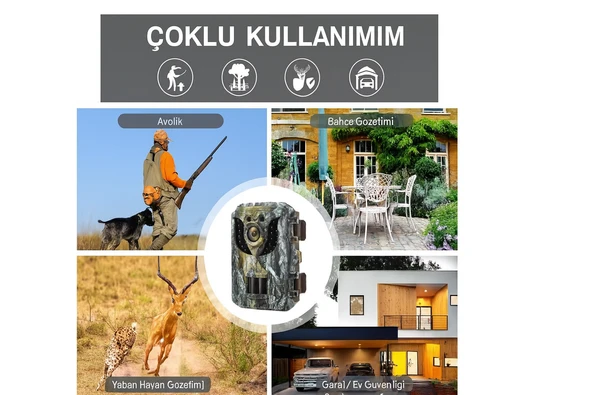 QASUL Mini Avcılık Kamera 16MP 1080 P HD Yaban Hayatı Açık Hareket Aktif Tetik İzcilik Fotoğraf Tuzakları - 4