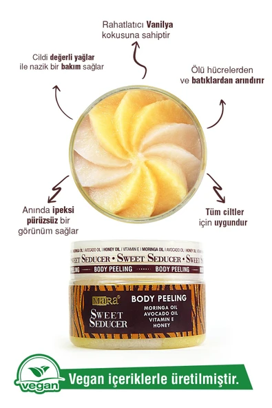 Mara Sweet Seducer Değerli Yağlar Içeren Bal Vanilya Vücut Peeling 300 gr - 1