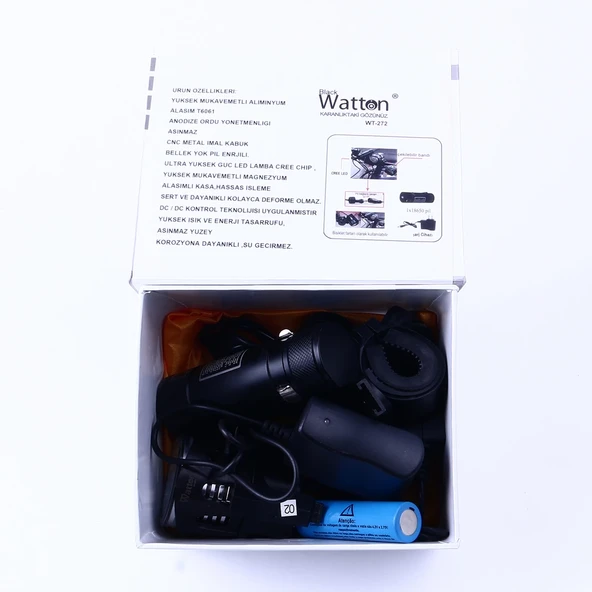 Black Wt-272-profesyonel Bisiklet Lambası - Resim 4