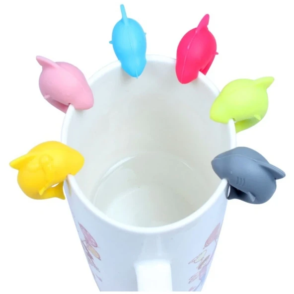 Silikon Köpek Baliği Kupa Belirteci - Resim 3