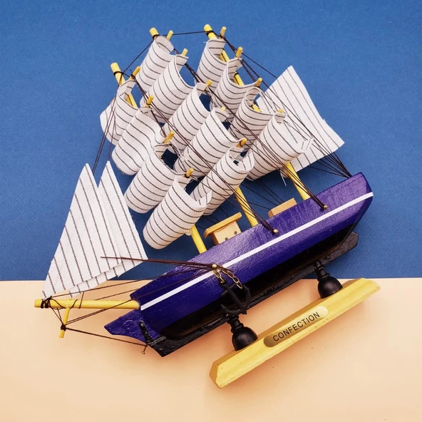 Büyük Boy Yelkenli Ahşap Gemi - Resim 2