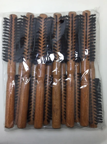 Astra Rd-557a Tel Koyu Ahşap Renk Saç Fırçası Tarak - Resim 2