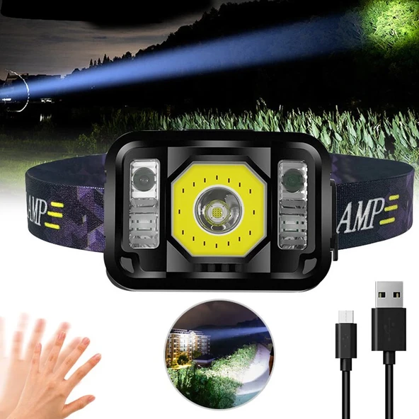 Pratik Sensörlü Sinyalli Kafa Lambası  Wt-024 ürün görseli