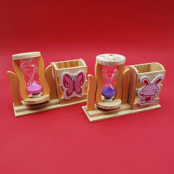 Kum Saati Kalemlik Kutulu - Resim 3