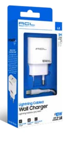 ACL L2 2.1A 10 Watt 1xUSB 1mt Lightning Kablo Seyahat Şarj - Resim 2