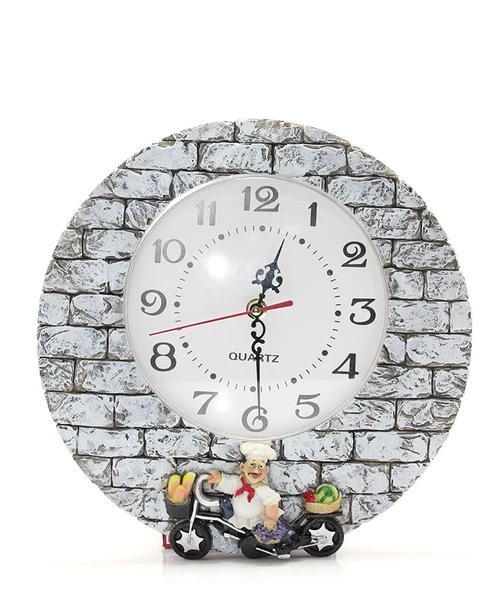 Duvara Asmalı Aşcı Tasarımlı Polyester Saat Alk1542 ürün görseli