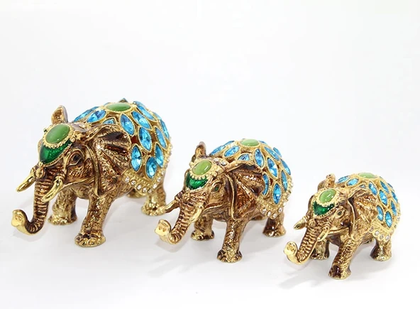 Swaroski Taşlı 3'lü Fil Figürü Alk1892 ürün görseli