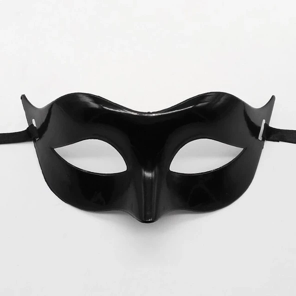 Siyah Renk Masquerade Kostüm Partisi Venedik Balo Maskesi ürün görseli