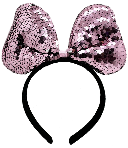 Renk Değiştiren Pullu Payetli Fiyonk Parti Tacı Pembe Gümüş Renk 20x16 Cm ürün görseli