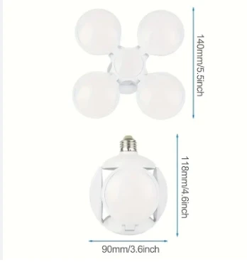 Led Futbol Ufo Ampul E27 28w 360 Derece Katlanır Lamba Ac 220v Lamba Led Spot Işık Beyaz Glop Led - Resim 2