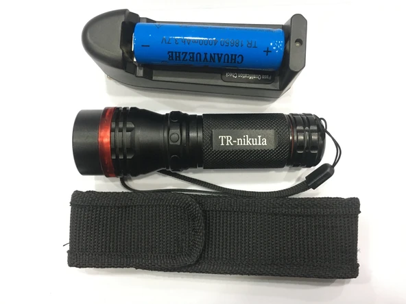 Beyaz Led Işıklı ,şarjlı Pil,şarj Cıhazlı El Fener 620 ürün görseli