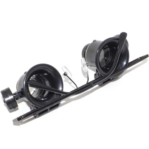 Gözlük Model Çıft Led Aydınlatma ,saat Onarımı Için Harika Büyüteç - Resim 2