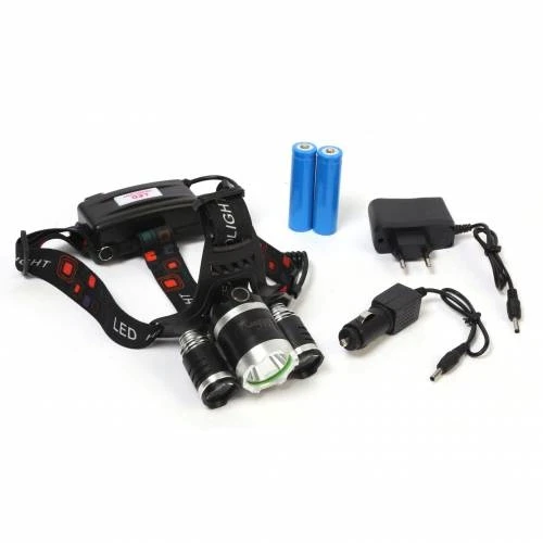 Br-5000 T6 5000 Lm 3xcree Xml-t6+2r5 Led Kafa Feneri - Resim 3