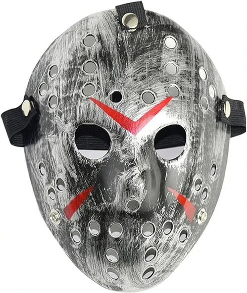 Jason Maskesi Hannibal Maskesi Metal Gümüş Renk 20x25 Cm ürün görseli
