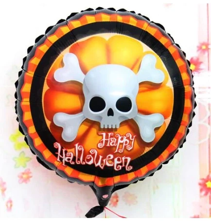 Halloween İskelet Kuru Kafa Folyo Balon 18 İnç ürün görseli