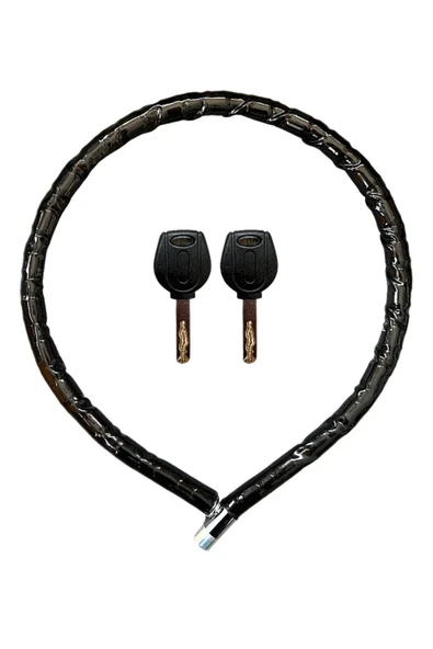 Yuma Ym-752 Motorsiklet Kilidi Anahtarlı Körüklü Siyah ( Boy : 120cm-çap : 22mm ) - Resim 2