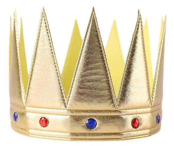 Altın Renk Eva Yumuşak Kral Kraliyet Tacı Yetişkin Çocuk Uyumlu 55 Cm - Resim 5