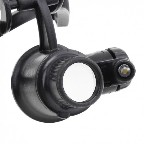Gözlük Modeli 10x 15x 20x 25x Lens,2led Işıklı,büyüteç - Resim 3