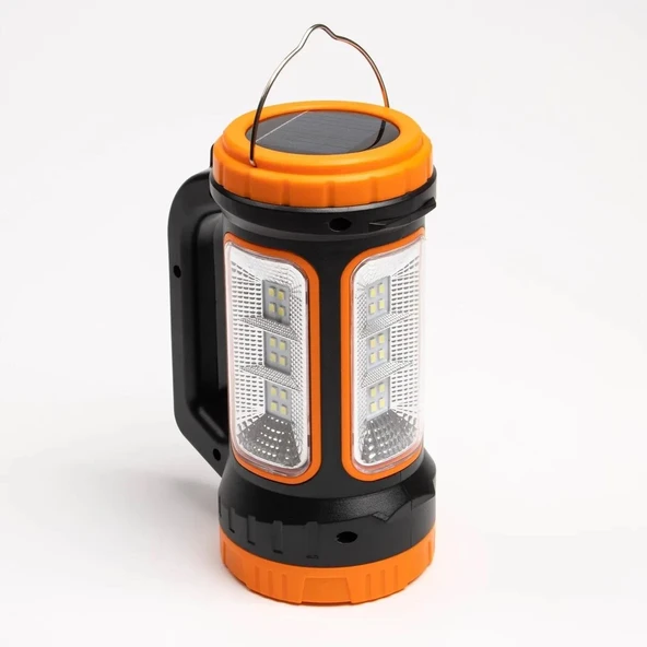 Ka-779 3w+15w Uzun Menzilli Solar Güneş Panelli Ultra Güçlü Ledli Şarjlı Fener - Resim 2