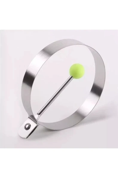 Metalik Daire Şeklinde Metal Omlet Yumurta Ve Krep Kalıpları - Resim 2