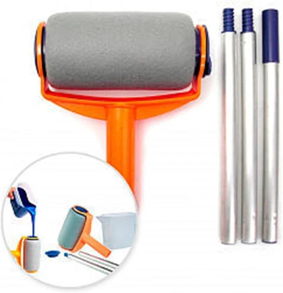 Pintar Facil Pratik Damlatmayan Boya Rulosu Ve Fırçası - Resim 2