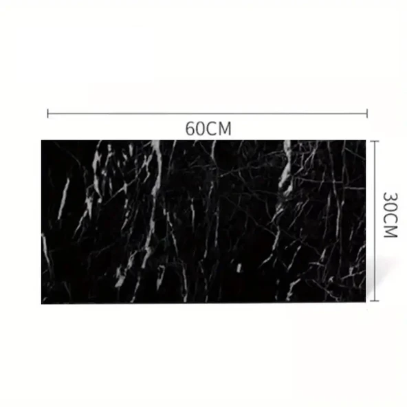 Siyah Mermer Desenli Alüminyum Plastik Duvar Sticker - Resim 2