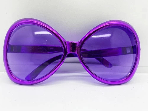 Mor Renk Yeşilçam Nostalji 80li Yıllar 90lı Yıllar Parti Gözlüğü  7x16 Cm ürün görseli