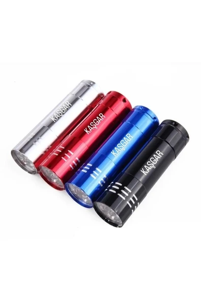 Süper Parlak 9 Ledli Metal Mini El Feneri - Resim 2