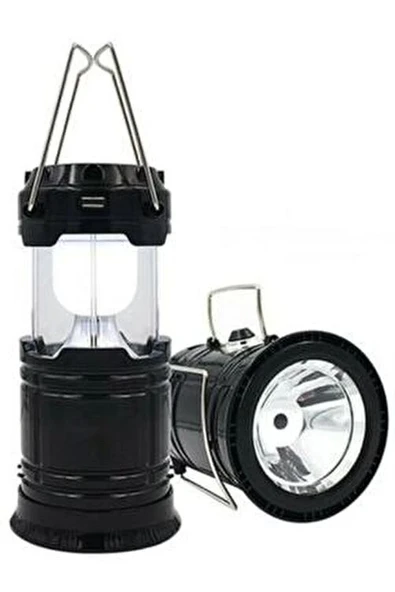 Solar Şarjlı Güneş Enerjili Fan Kamp Feneri Güneş Paneli Kamp Şarjlı Işıldak Usb Şarj ürün görseli