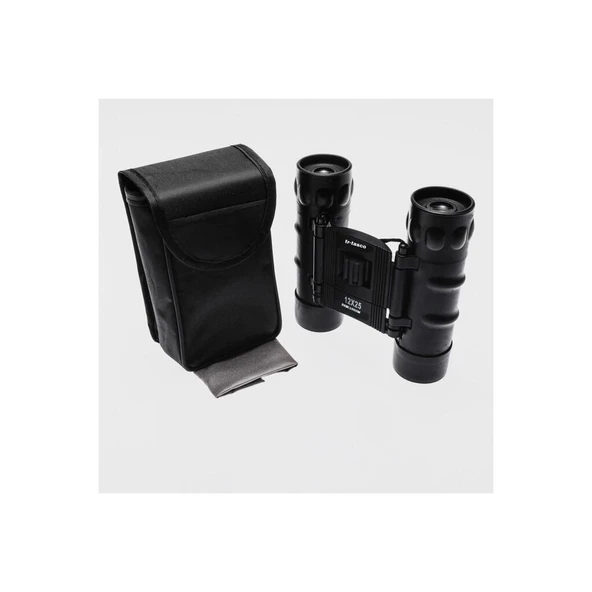 Trtasco 12x25 El Dürbünü 1000m/56m  Geniş Görüş Alanlı Siyah ürün görseli