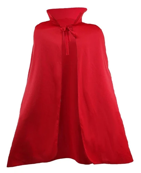 Kırmızı Renk Yakalı Pelerin 120 Cm - Resim 2