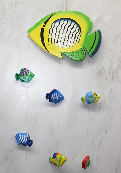 Ahşap Balıklı Rüzgar Çanı Sayang-2 ürün görseli