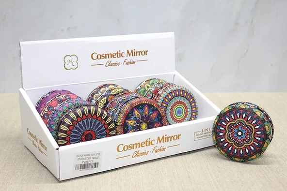 Taşlı Yuvarlak El Aynası Kalın Alk3755 ürün görseli