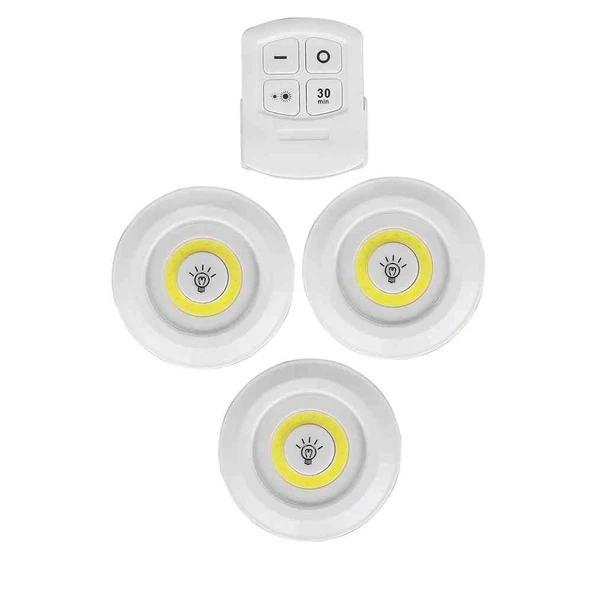 Uzaktan Kumandalı Yapışkanlı Led Spot Lamba Wt-364 - Resim 2