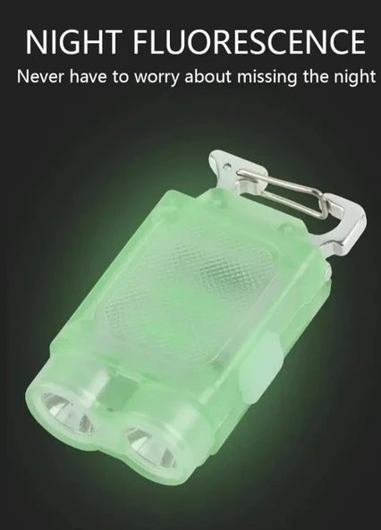 V15 Edc El Feneri 1200lm Anahtarlık Işık Tip-c Şarj Edilebilir Taşınabilir Mini Torch Mıknatıs Klips Ile Kamp Cep Fener - Resim 3