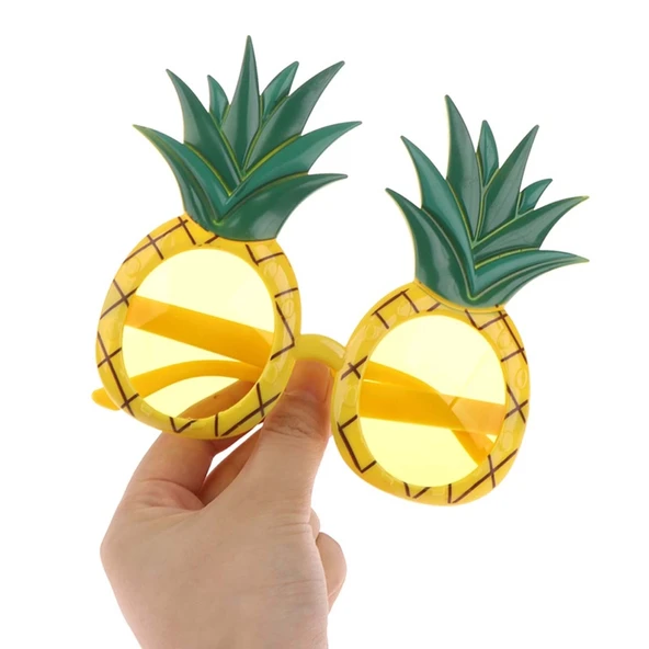 Tropikal Hawaii Ananas Şekilli Parti Gözlüğü 9.5 X 14 Cm - Resim 2