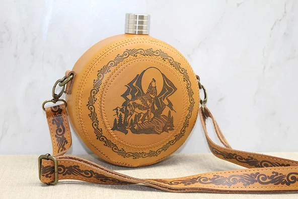 Deri Kılıflı Matara Alk3920 ürün görseli