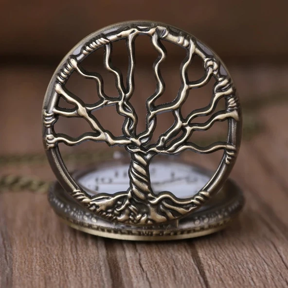 Hayat Ağaçı Tasarımlı Köstekli Saat - Resim 3