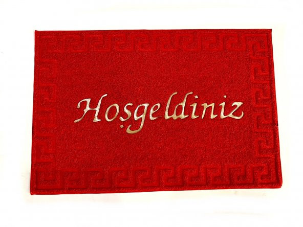 Hoşgeldiniz Yazılı Kapı önü Paspas Desenli 40x60cm