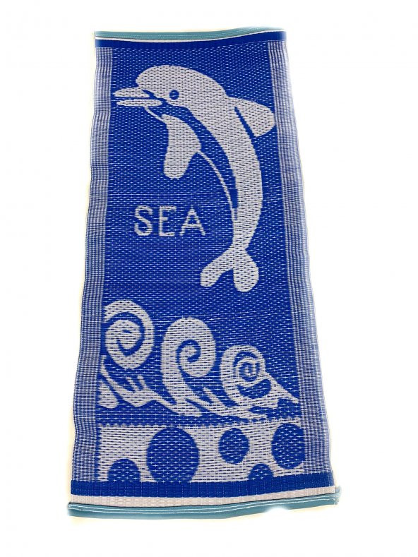 Plaj Hasırı Plastik Kilim 60x150cm Mavi Renk - 3