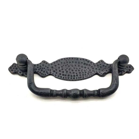 Antika Tarz Dekoratif Pirinç Dövme Sallantı Kapı Kulbu - 43x118 Mm, Oksit ürün görseli