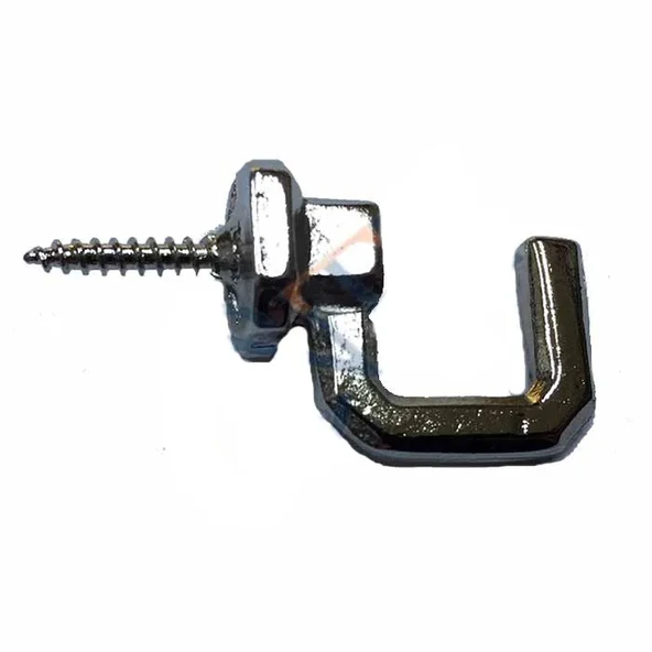 Vidalı Kanca, Askı Büyük - 15x23mm, Nikel - 1 Adet ürün görseli