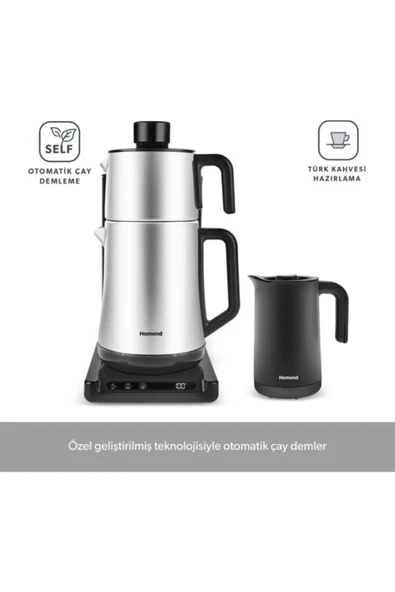 HOMEND Smart Royaltea 1781h 2ın1 Çelik Otomatik Türk Kahve Ve Çay Makinesi