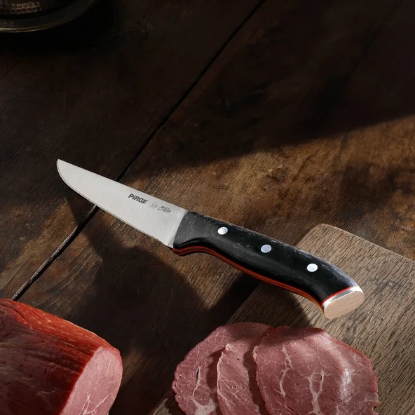 32101 Elite Kurban, Kasap Bıçağı 14,5 Cm - Kahverengi Perçinli Kompozit Sap - Resim 2