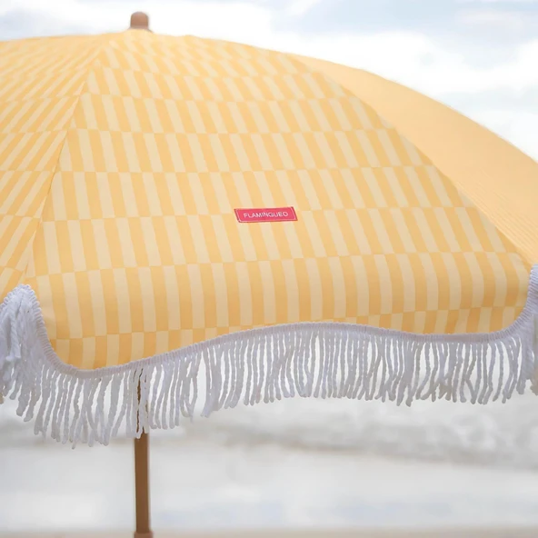 CARAMEL-CIZGILI SARI SEMSIYE PUSKULLU - 4