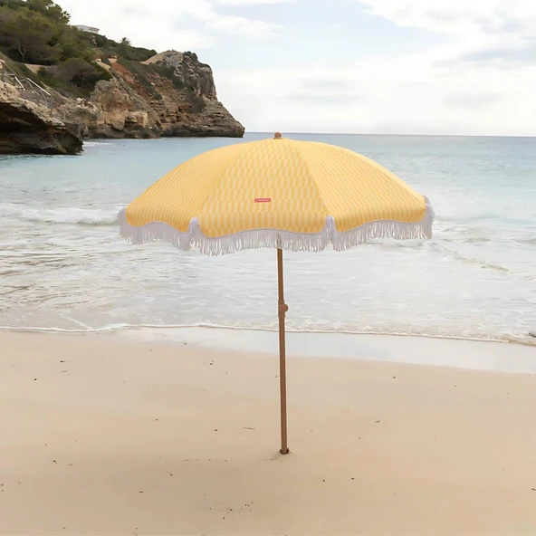 CARAMEL-CIZGILI SARI SEMSIYE PUSKULLU - 6