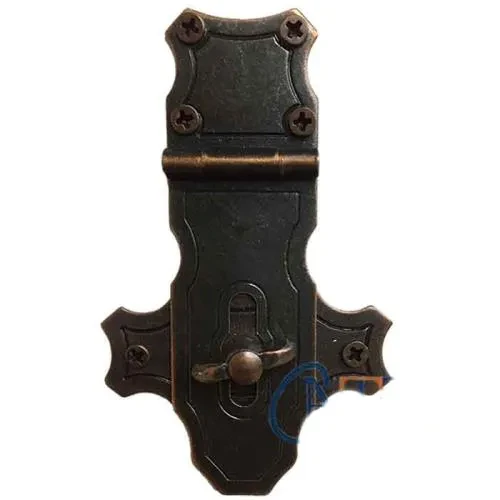 Dekoratif Anahtarlı Sandık Askısı - 40x65mm, Oksit, 100 Adet ürün görseli