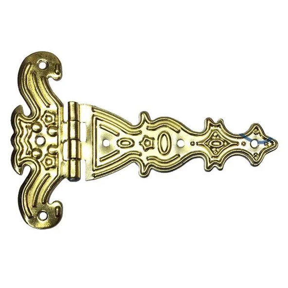 Dekoratif, Sac Tek Kuyruklu Menteşe - 69x102 Mm, Büyük, Sarı, 1 Adet ürün görseli