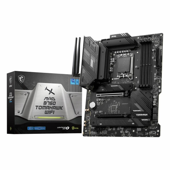 MSI MAG B760 Tomahawk WiFi DDR5 (7000MHz)OC M.2 HDMI/DP/USB-C PCIe 5.0 1700P ATX Anakart ürün görseli 1